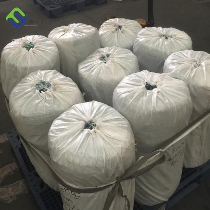 Cuerdas de polipropileno de 8 hebras blancas de alta resistencia Cuerdas de amarre de PP 6