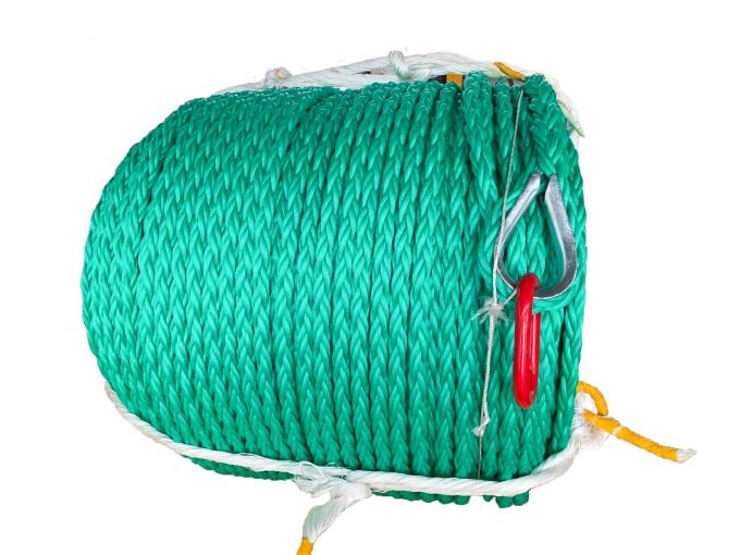 8 hebras trenzadas de 1000 m de longitud de cuerda de combinación de PP con alambre de acero para aguas profundas 3