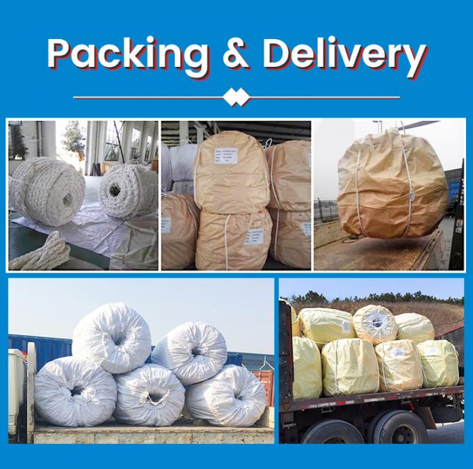 Cuerdas de anclaje blancas de polipropileno de PP de alta resistencia de 8 hebras de 64 mm para cuerdas marinas 14