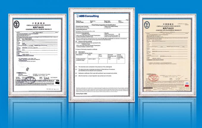 Cuerdas de anclaje blancas de polipropileno de PP de alta resistencia de 8 hebras de 64 mm para cuerdas marinas 17