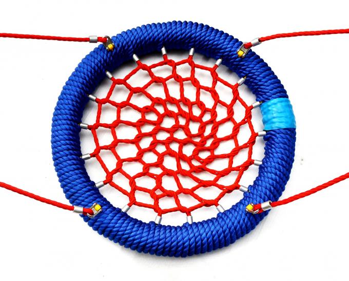 Los niños anudados Red de escalada de combinación de cuerda Pirámide patio de juegos al aire libre araña web 3