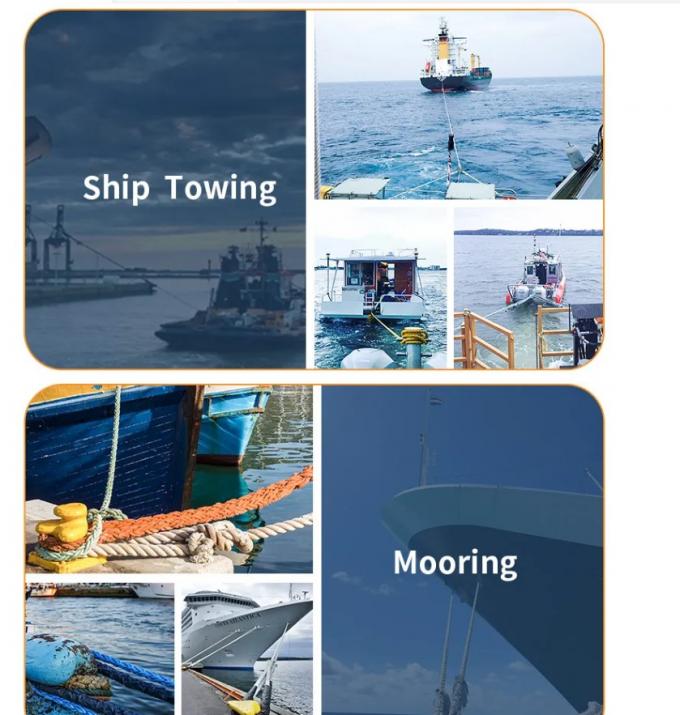 80 mm 60 mm Seres de amarre de poliéster Seres marinos para embarcaciones 8 hebras 5