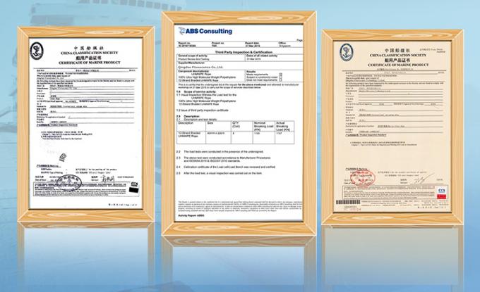 Cuerdas de alambre de fibra sintética UHMWPE trenzadas de 12 hebras de alta resistencia de 48 mm de diámetro para remolque de buques marinos 10