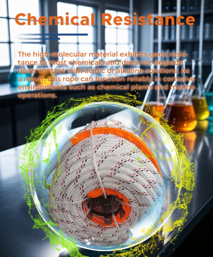 Chaqueta de poliéster de doble trenza de alta resistencia con cuerda de remolque marina Uhmwpe 3