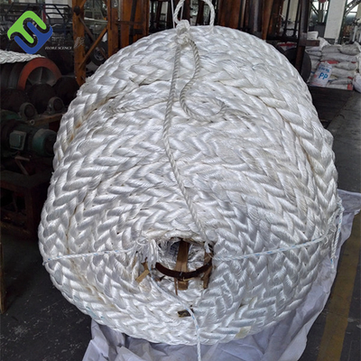 56 mm de alta resistencia de los suministros marinos Blanco de nylon doble cuerda trenzada
