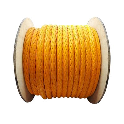 Cuerda marina de UHMWPE de 12 hebras de 6 mm a 96 mm, remolque de alta resistencia