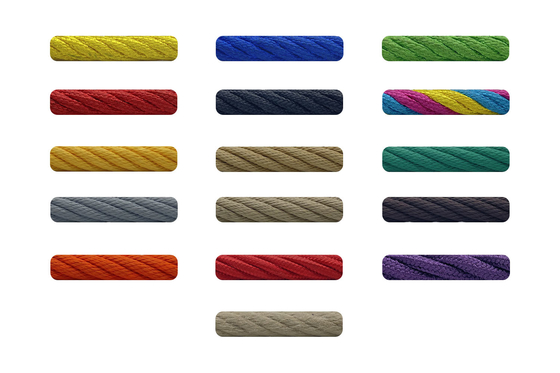 Cuerdas de combinación de fibra con núcleo de acero para el patio de juegos Cuerdas de escalada de color de 16 mm para niños