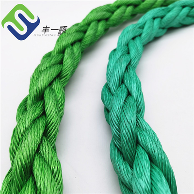 Cuerda cuadrada 26m m de la combinación del filamento mezclado amarillo del color verde 8 48m m para el infante de marina