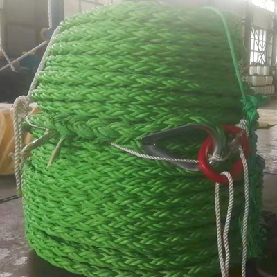 El cuadrado del uso del agua profunda trenzó la cuerda de alambre de la combinación de 8 PP del filamento con base