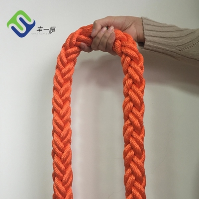 Cuerda anaranjada 64m m Tow Line For Vessel que amarra del poliéster del filamento del color 8