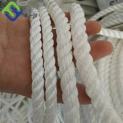 12m m cuerda de nylon torcida del ancla del barco de 3 cuerdas del filamento para el infante de marina