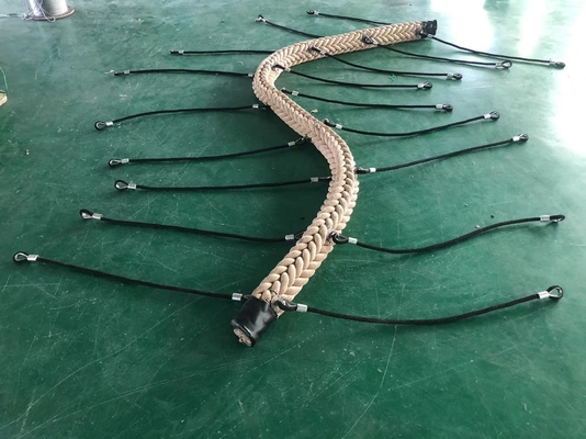 Sandy Color Polyester 12 trenza el puente de cuerda 150mmx4200m m