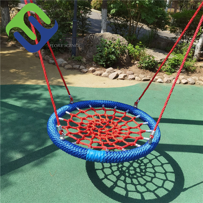 Columpio de nido de pájaro de color azul rojo de 100 cm de alto grado para patio de recreo
