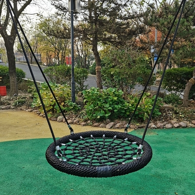Gris Verde Color mixto 100cm diámetro 12cm anillo Parque de juegos Swing de red con alta capacidad de carga