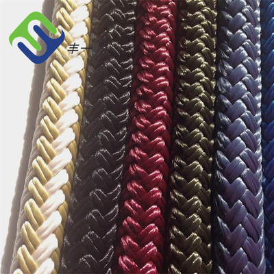 Cuerda de nylon trenzada doble suave 1/4&quot; - 1&quot; cuerda del amarre del barco para el empalme trenzado