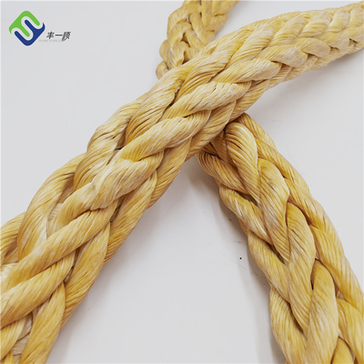 Cuerdas de amarre de buques UHMWPE sintéticas trenzadas de 12 hebras de trabajo pesado Cuerdas de remolque de cabrestantes