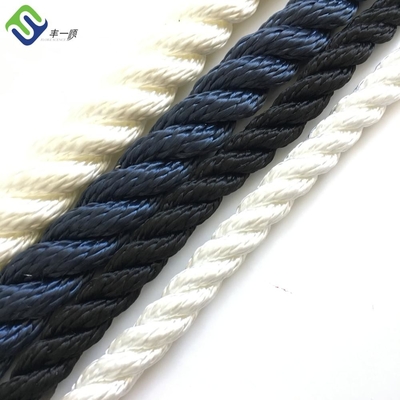 3 hebras cuerda de nylon retorcida de color blanco cuerda suave para uso marino
