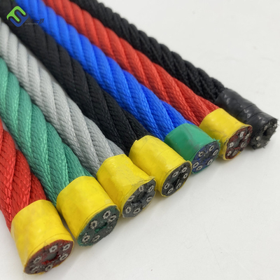 Cuerdas combinadas de poliéster de 6 hebras de 16 mm para redes de escalada de juegos