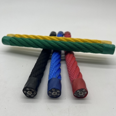 Cuerdas de alambre de combinación de poliéster y polipropileno de 6x8 FC para cuerdas de escalada de patio de juegos