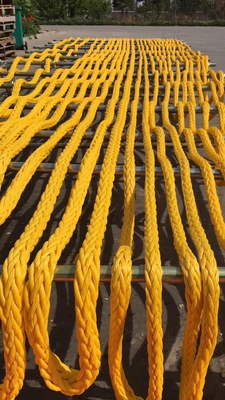 Color rojo 24mmx220m 12 hebras UHMWPE HMPE cuerda de amarre entrelazado para buques