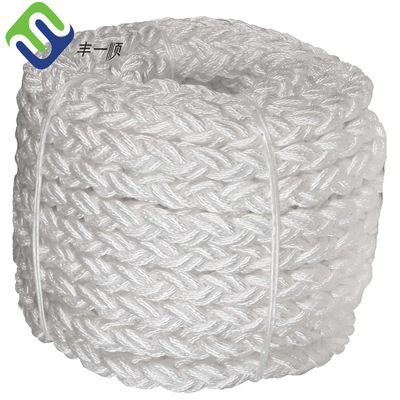 12 cuerdas marinas de hebras Cuerdas de amarre de nylon blanco de fibras múltiples 8 cuerdas de hebras