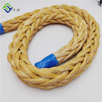 Cuerdas trenzadas huecas de 12 hebras de UHMWPE de color para tirar 32 mm