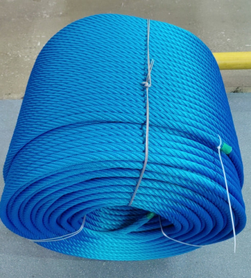 Cuerdas de alambre de combinación de poliéster y polipropileno de 6x8 FC para cuerdas de escalada de patio de juegos