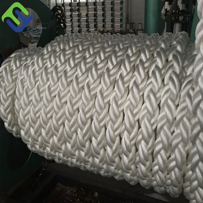 56 mm de alta resistencia de los suministros marinos Blanco de nylon doble cuerda trenzada