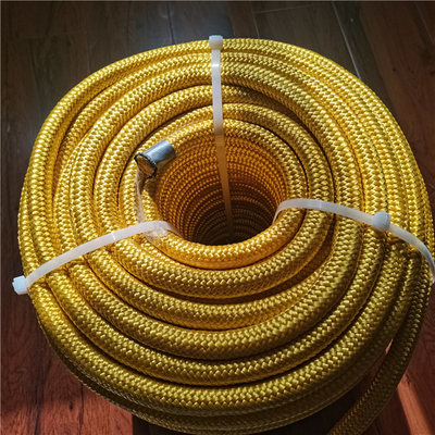 Doble trenzado de color amarillo Uhmwpe cuerda con manga de poliéster 16 mm