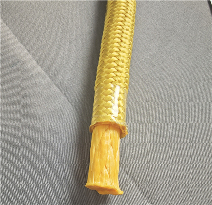 Doble trenzado de color amarillo Uhmwpe cuerda con manga de poliéster 16 mm