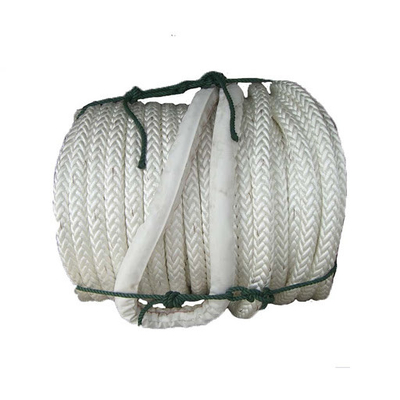 Cuerdas marinas blancas de alta resistencia de nylon 8 hebras de nylon 32 mm