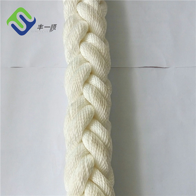 Cuerdas de nylon marinas de poliamida pura de 8 hebras Cuerdas de nylon de amarre para buques
