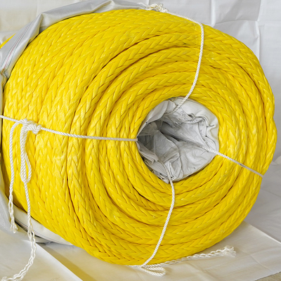Cuerdas de fibra sintética HMPE de alta calidad para remolque de buques UHMWPE 12 hebras Cuerdas de amarre marinas huecas trenzadas