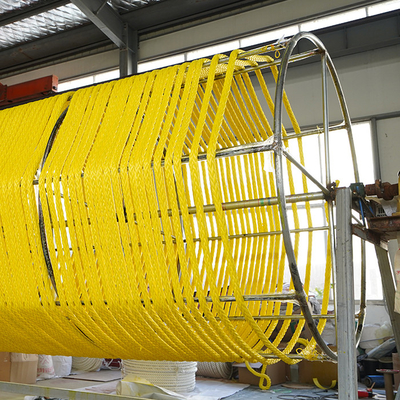 Carga pesada 44 mm 96 mm 100% 12 hebras Uhmwpe de fibra sintética cuerda flotante de remolque marítimo