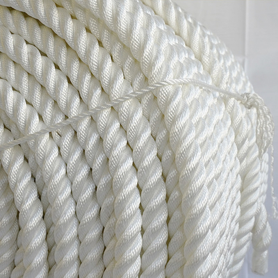Cuerdas de vela para barcos de poliamida 3 hebras Cuerdas de nylon suave retorcidas 10 mm