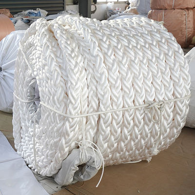 High Strength 8 Strands Polyester Mooring Rope 28mm-96mm 220 Coil for Vessel Towing And Mooring