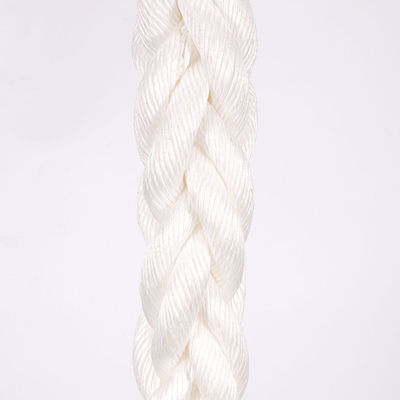 Cuerdas trenzadas de poliéster marino de color blanco para remolque de buques amarre Resistencia a los rayos UV 8 hebras Cuerdas para buques