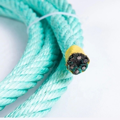 6 hebras de 18 mm x 500 m de cuerda de cables de combinación de PP y PE para buques de pesca remolcadores