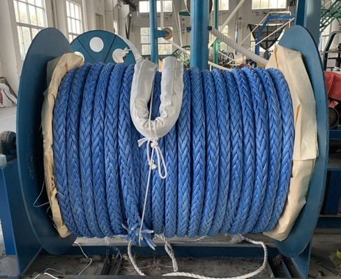 28mm-20mm 12 hebras trenzadas Uhmwpe remolcador de botes cuerda de remolque buque cuerda marina amarre cuerda