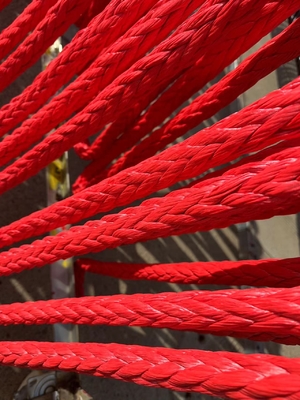 12 hebras trenzadas Uhmwpe cuerda de amarre de buque cabrestante de remolque