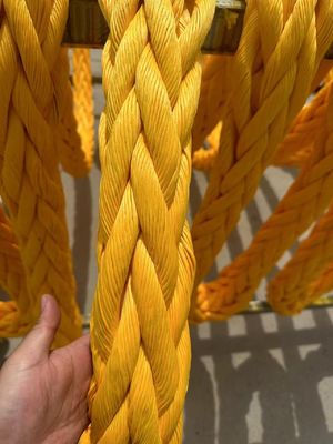 Cabo de remolque marino de UHMWPE de 12 hebras, 48mm-120mm, fibra sintética flotante