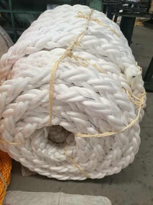 Venta al por mayor 220 M Polipropileno de PP de alta resistencia blanco 8 hebras 68 mm cuerda de amarre para remolque