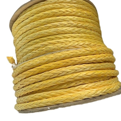 Cuerdas de alambre de fibra sintética UHMWPE trenzadas de 12 hebras de alta resistencia de 48 mm de diámetro para remolque de buques marinos