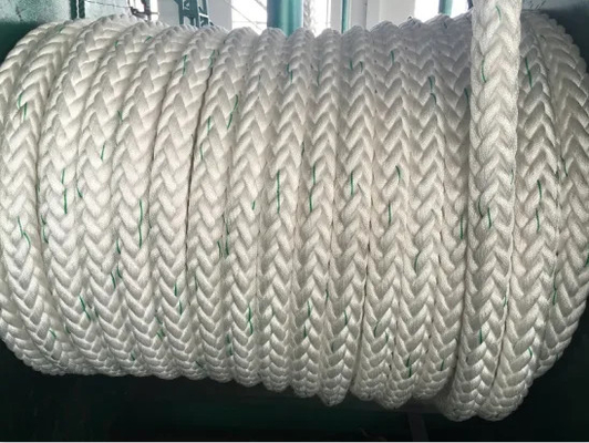 Cuerdas de fibra de nylon blanca 8 hebras 50 mm Cuerdas de nylon cuerdas de remolque para buques