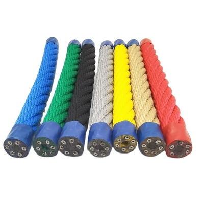 Red de escalada de campo de juego de tamaño personalizado hecha de 6 hebras de cuerda de combinación de poliéster