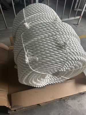 Cuerda de poliéster de 3 cabos de 12 mm color blanco para cabrestante de ancla manual