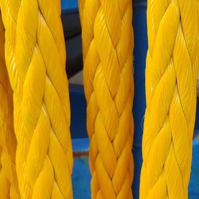 Carga pesada 44 mm 96 mm 100% 12 hebras Uhmwpe de fibra sintética cuerda flotante de remolque marítimo