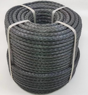 Carga pesada 44 mm 96 mm 100% 12 hebras Uhmwpe de fibra sintética cuerda flotante de remolque marítimo
