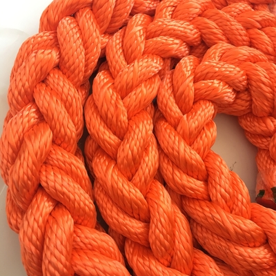Alta tenacidad 8 hebras de poliéster de amarre de embarcaciones con cables de amarre 48 mm-120 m de diámetro
