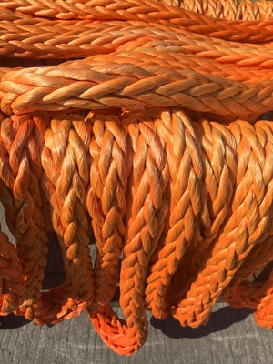 Cuerda marina de UHMWPE de 12 hebras, flotante, de alta resistencia